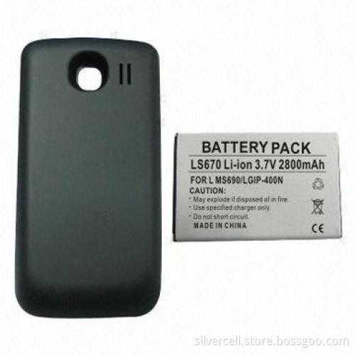 Battery Cover for LG LS670 with 2,800mAh Capacity CE and RoHS Marks